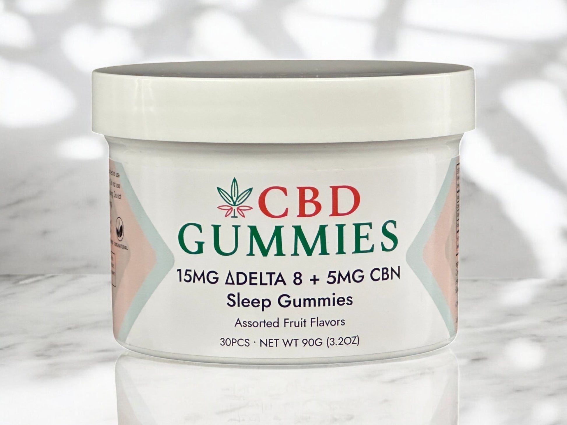 Jar of CBD Gummies with a white background